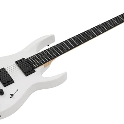 S by Solar AB4.7W – 7 String White Matte Electric Guitar image 2