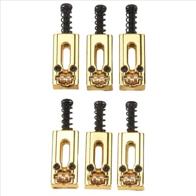 6pcs Gold Guitar Roller Bridge Tremolo Saddles image 4