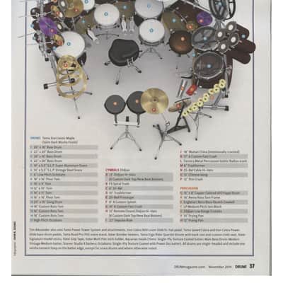 Tim "Herb" Alexander's PRIMUS 2014 Willie Wonka Tour, Tama Starclassic "Chocolate" 17-Piece Drum Set image 7