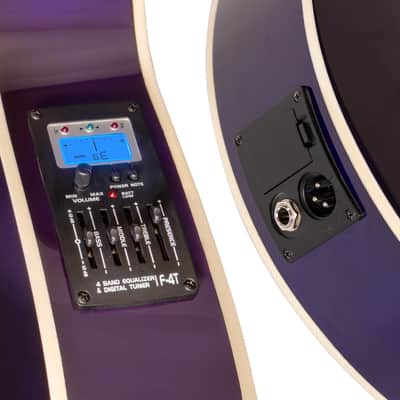 Lindo ORG-SL SlimLine Purple Electro Acoustic Guitar with Preamp and Chromatic Tuner - Designed in the UK image 6