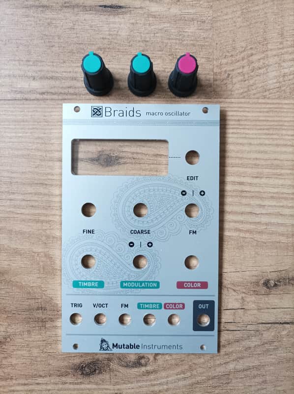 Mutable Instruments Braids panel & Rogan knobs image 1