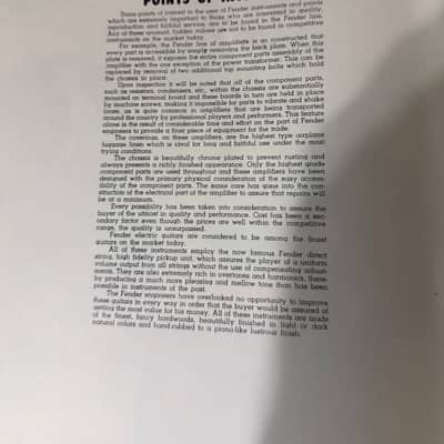 Fender 1955 Catalog Reprint Stratocaster Telecaster Precision Bass StringMaster 2 3 4 Neck Deluxe Twin Amp Band Master Pro Bassman Super Tremolux Tweed Princeton champ image 15