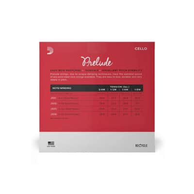 D'Addario Prelude Cello String Set | 3/4 Scale (Medium Tension) image 2