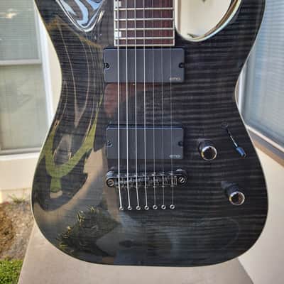 ESP LTD H-1007 2006 - TRANS BLACK OVER FLAMED MAPLE image 1