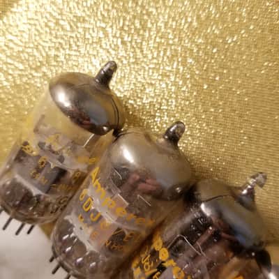 Amperex ONE (1) 6DJ8 tNOS AT1000 TESTED Vacuum Tube Heerlen A-frame Orange Globe T5 ECC88 dual triode 1965-1973 image 5