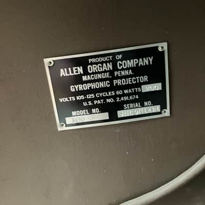 Allen Organ Company 100 F Gyrophonic Projector 1960-1970 - Walnut Cabinet image 4