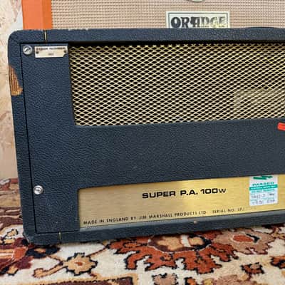 Vintage 1970 Marshall JMP Super PA 100w Metal Panel 1968 Amplifier Head *1970s* image 11