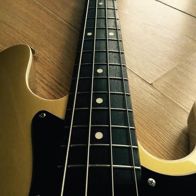 Very Rare Factory Shoreline Gold Fender Aerodyne Jazz Bass 2013 MIJ image 10