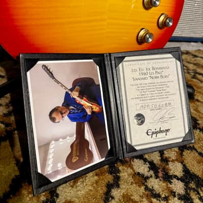 Epiphone Joe Bonamassa 1960 Les Paul Standard “Norm Burst” - Cherry Sunburst image 6