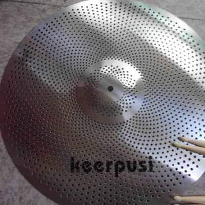 Low Volume Cymbals 5 Pack w/ soft Gig Bag 14" Hats 16" + 18" Crashes 20" Ride + 2 pairs 5A Sticks image 2