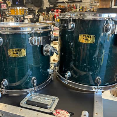Mapex PRO M series 12x14&14x16 mtd. toms 2005 - see thru turquoise lacquer image 5
