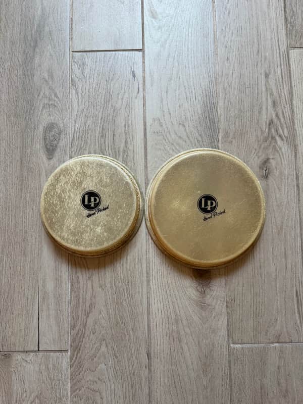 LP Classic Bongos Heads Comfort Curve II Rawhide Hand Picked - Natural image 1