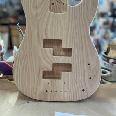 Madlad Instruments Ash Rear Route PP Bass Precision Bass PBass Style Body - Reverse Bridge Route (custom made with pride in north Texas) image 1