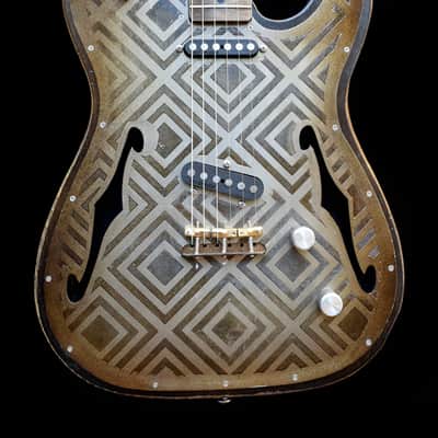 Dax&Co. Ironhorse 2022 Black/Steel Diamond Etched Guitar W/ Hardshell Case & COA! image 6