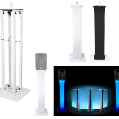 (1) Rockville White Adjustable Totem Speaker Stand For (1) Rockville RPG15BT image 1