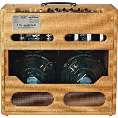 Fender 59 Bassman LTD Guitar Amplifier, Lacquered Tweed image 4