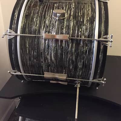 1966 Ludwig Black Oyster Pearl Club Date Drum Kit - w/matching Snare Drum RINGO! image 17