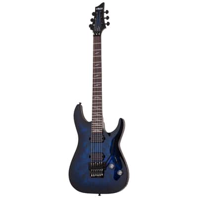 Omen Elite 6 Floyd Rose - See Thru Blue Burst Schecter image 3
