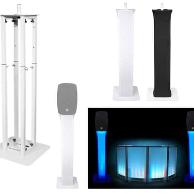 (1) Rockville White Adjustable Totem Stand For Rockville SPG88 8" Speaker image 1