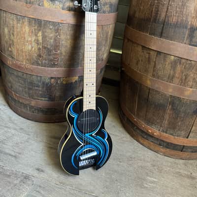 G-Sharp OF-1 Travel Guitar, Three Tone Sunburst (g# tuning, comes w/ gig bag) image 5