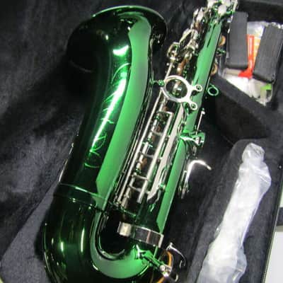 Glory Green/Silver keys E Flat Alto Saxophone image 9