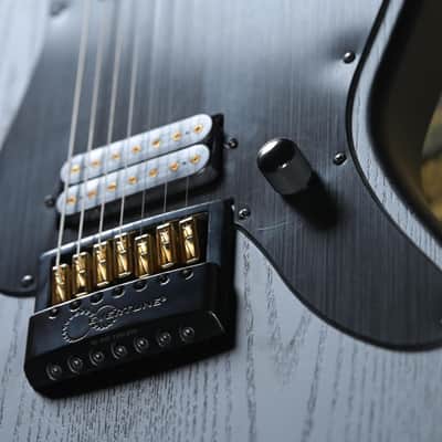 ESP LTD Alex Wade AW-XJ7 Baritone Evertune - Black Open Grain Satin - Demo image 7