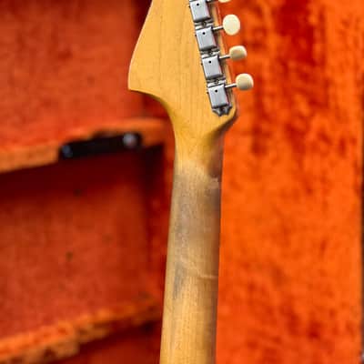 1965 Fender Mustang Guitar with Rosewood Fretboard - Blue image 10