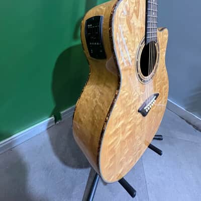 Dean EQA-GN Exotica Quilt Ash Cutaway with Electronics 2010s - Gloss Natural image 4