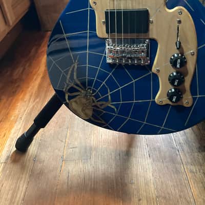 Antoniosai Telecaster 2012 - Blue with mother of pearl inlay image 7
