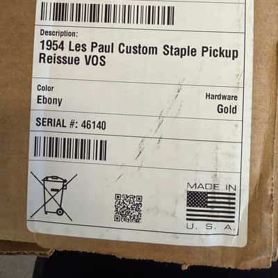 Gibson Custom Shop Les Paul 1954 Reissue Staple Pickup Ebony VOS New Unplayed Auth Dlr 8lb4oz #140 image 25