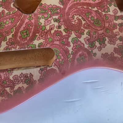 Pink Paisley Tele Body, Aged, Nitro , Alder image 3