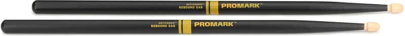 Promark ActiveGrip Drumsticks - Rebound 5AB Black (5-pack) Bundle image 1
