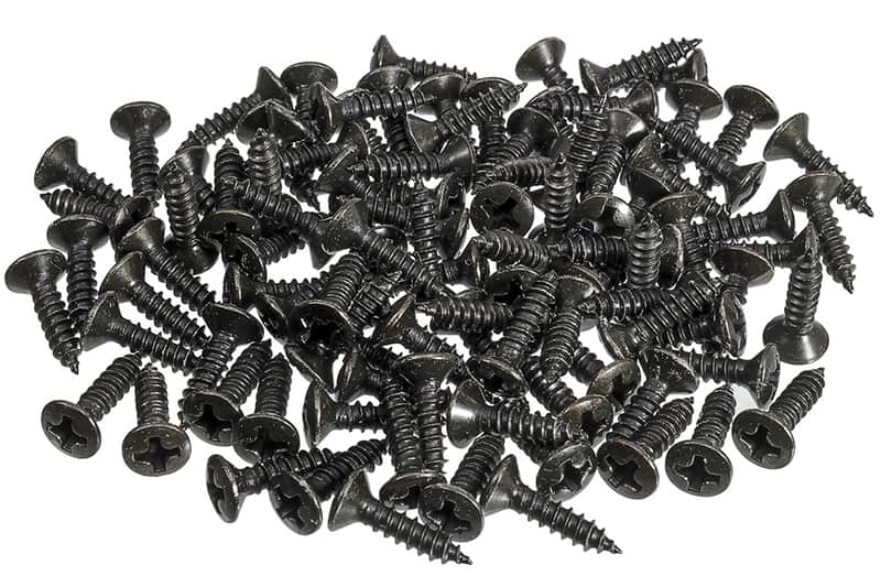 100 Pack of Pickguard Screws to fit Fender, etc, Black Finish image 1