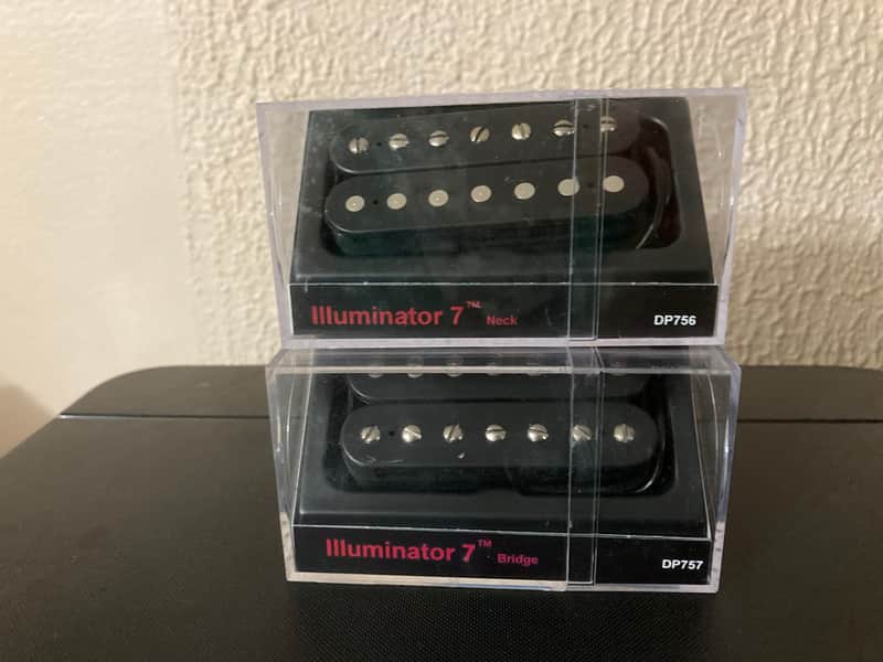 DiMarzio Illuminator 7 Neck & Bridge Humbucker Set - Black image 1