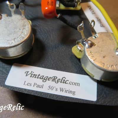 Wiring Kit Orange Drop .022uF Caps CTS 550k LONG shaft pots for Gibson Les Paul image 3