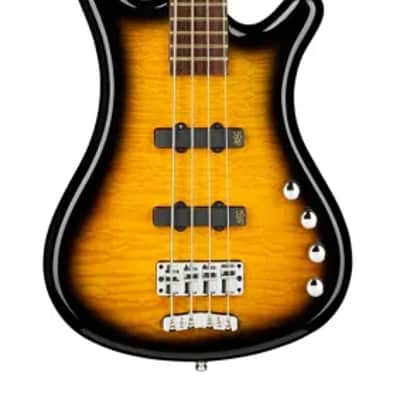 Warwick RockBass Corvette Classic, 4-String - Almond Sunburst Transparent High Polish image 4
