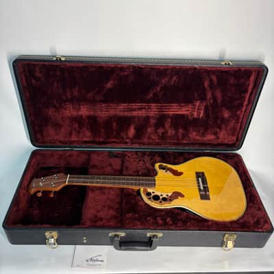 Ovation Tenor Electric / Acoustic Cutaway Ukulele UAE-148 Natural Spruce W/ Premium Hard Case image 2