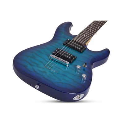Schecter C-6 Plus Guitar - Ocean Blue Burst image 3