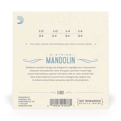 D'Addario 80/20 Bronze Wound Mandolin Strings 10-34 image 2