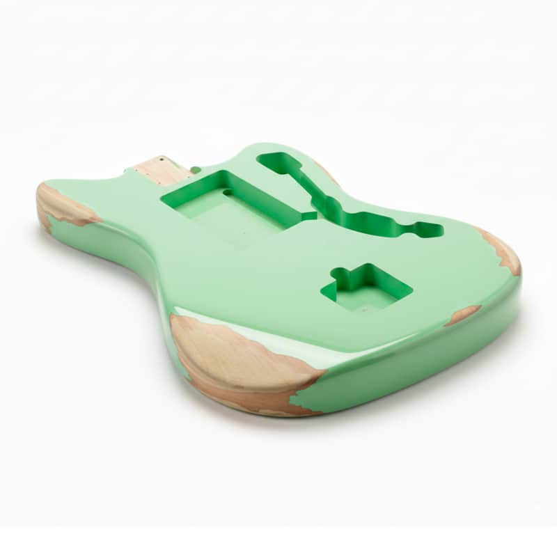 Finished Alder Jazzmaster/ Offset Guitar Body - Relic Surf Green image 1