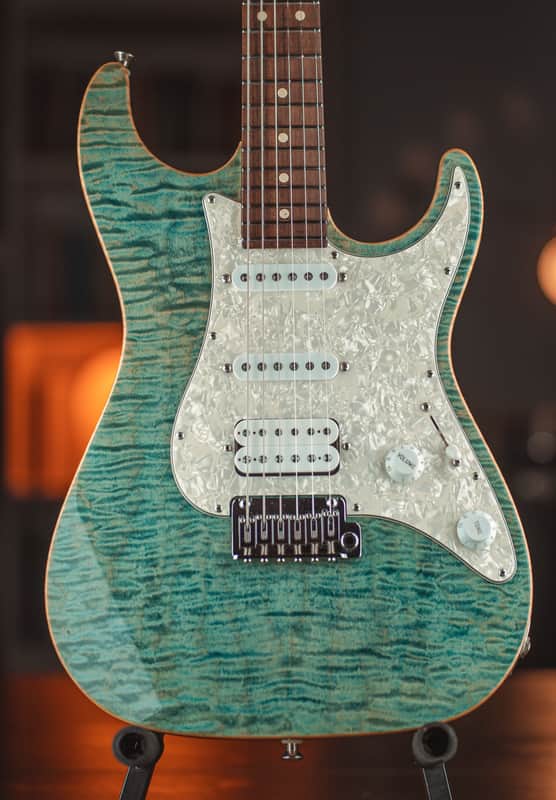 Suhr Standard Pro 2018 HSS - Bahama Blue Flame Maple | Reverb