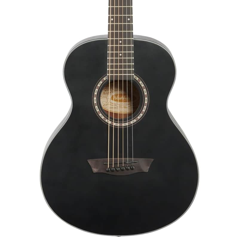 Washburn Apprentice G Mini5 Acoustic Guitar (with Gig Bag), Black Matte image 1