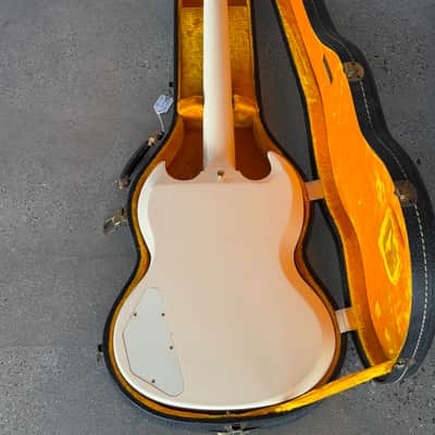 1962 Gibson Les Paul (SG) Custom with Sideways Vibrola White NEAR MINT vintage image 14