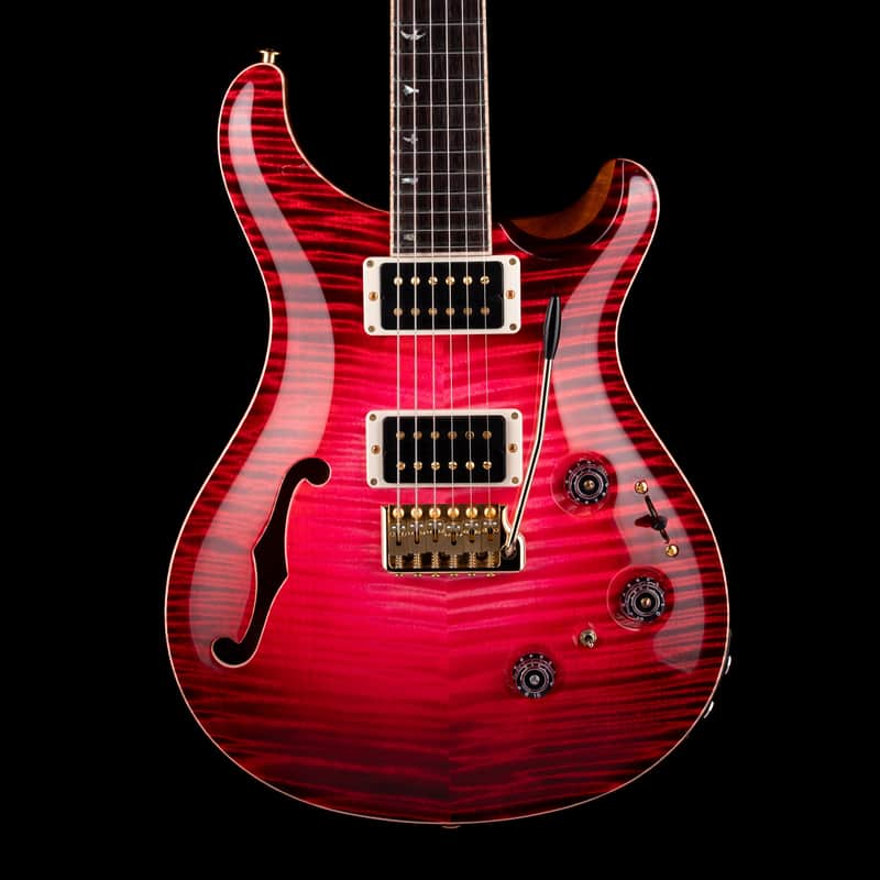 PRS Private Stock Custom 24 Semi-Hollow Piezo Blood Red Glow With Case image 1