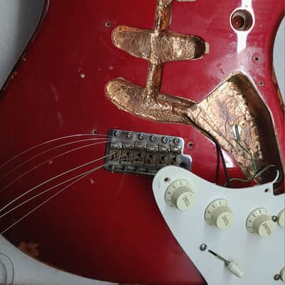 Rare Medium Relic Fender Classic Series '50s Stratocaster Lacquer Edition 2015 Candy Apple Red image 14