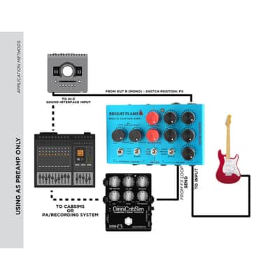 Mosky BRIGHT FLAME DI Box Effect Pedal Preamp Simulator,Power Amp Simplifier Pedal Stereo Cab Simulator ,price include the import duty for US buyer image 6