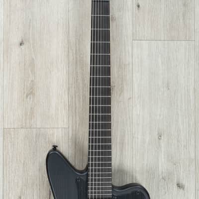 ESP LTD AW-XJ7 Baritone EverTune 7-String Guitar, Macassar Ebony Fretboard, Black Open Grain Satin image 4