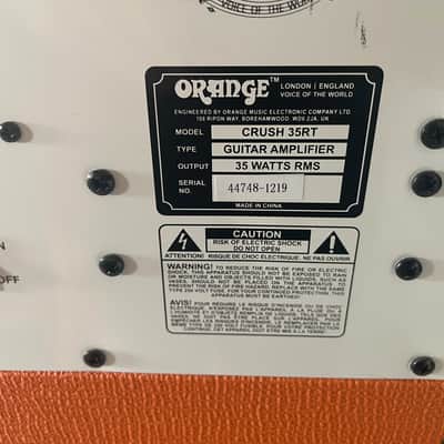 Orange Crush 35RT 35w Guitar Combo Amp - Orange (Used) With Reverb & Tuner image 10
