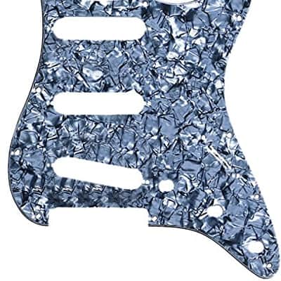 Genuine Fender Pickguard for Standard Strat/Stratocaster Guitar, Black Pearl Moto image 3