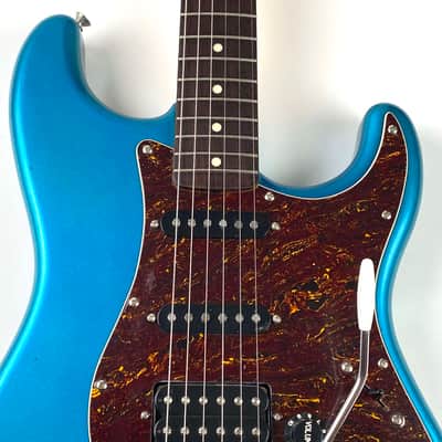 Fender Strat 1989 - Lake Placid Blue - Made in Japan. Dragonfire Pro Series  HSS set up installed.Original white guard S/S/S with factory electronics included. image 2
